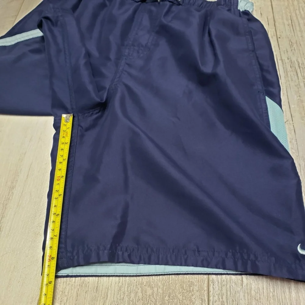 Vintage Nike Board Shorts Swim Mens Size Medium Blue Lined Drawstring